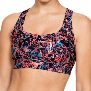 UnderArmour Mid Crossback Printed Sports Bra